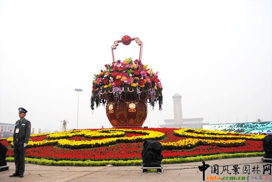 天安门广场国庆花坛